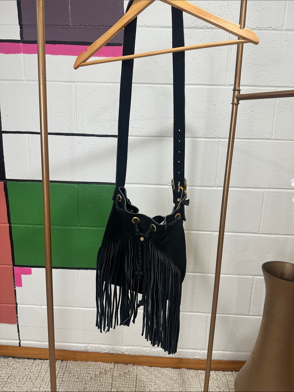 Genuine Leather Guatemalan Fringe Purse